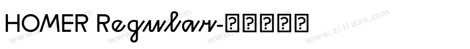 HOMER Regular字体转换